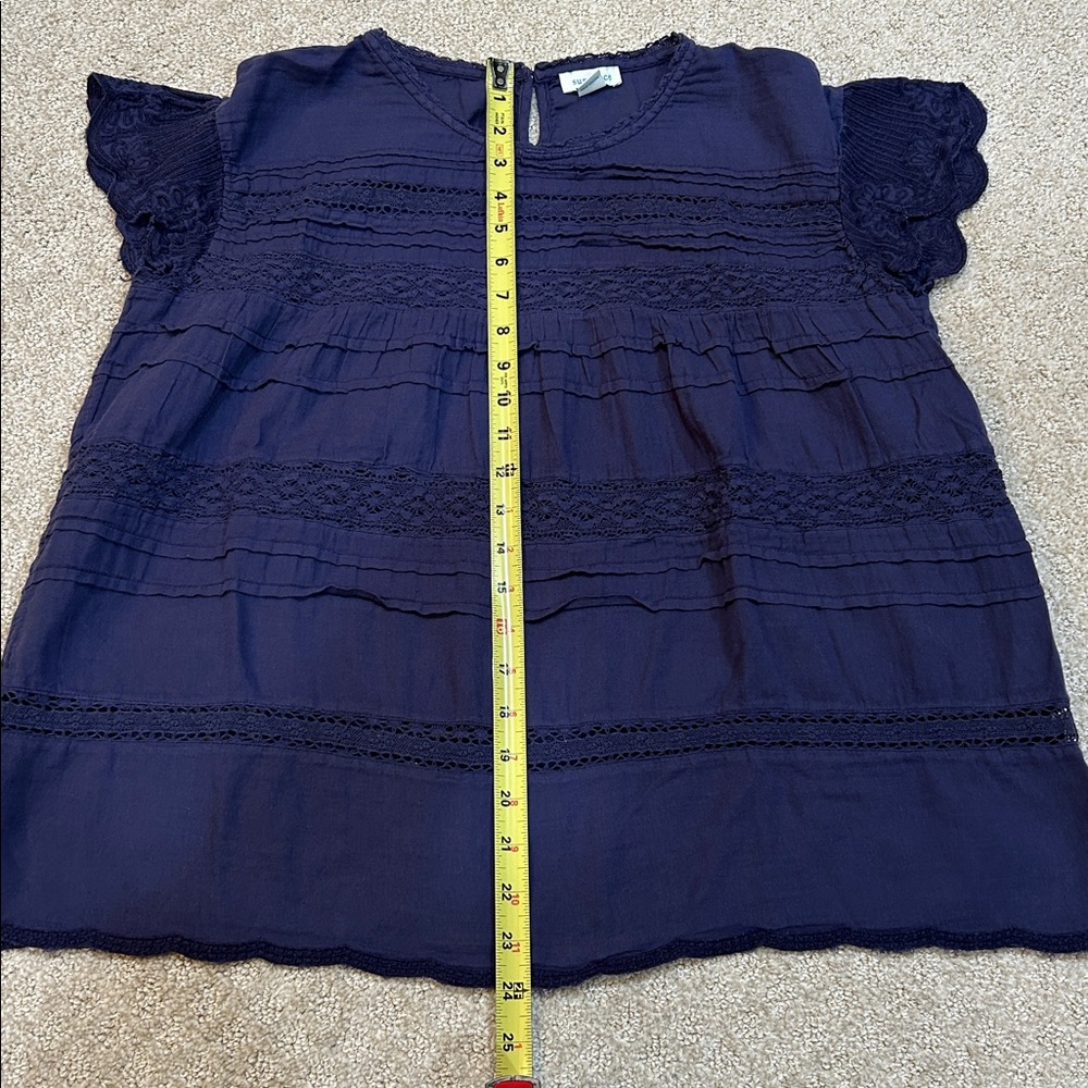 Sundance “Aria” Embroidered Lace Pintuck Blouse – Size Small - Picture 8 of 9